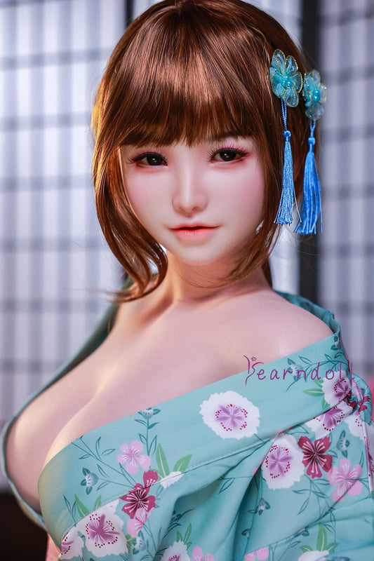 19.5kg超軽量ボディ 女性でも持てる 163cm Eカップ 美乳 Yearndoll Y216 有純 本物の皮膚メイク付き 可愛い和服花魁スタイル フルシリコン ラブドール