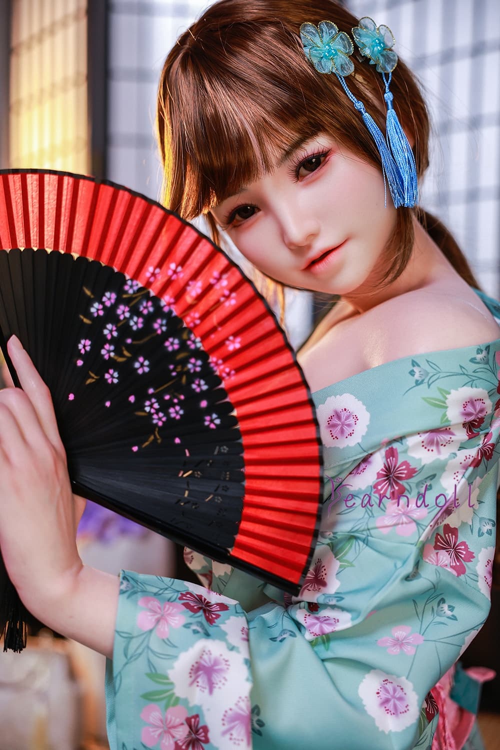 19.5kg超軽量ボディ 女性でも持てる 163cm Eカップ 美乳 Yearndoll Y216 有純 本物の皮膚メイク付き 可愛い和服花魁スタイル フルシリコン ラブドール